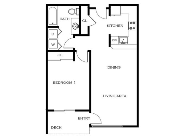 5819 Glisan Apartments Floor Plan a2.1